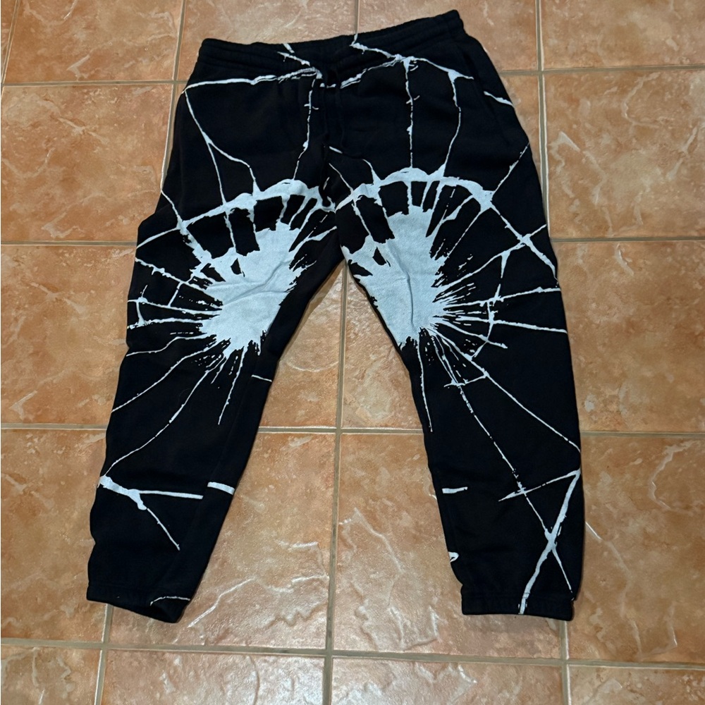 Fashion Nova Black and White Splatter Joggers